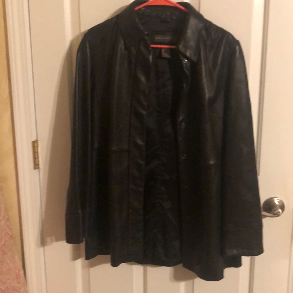 Banana republic leather coat